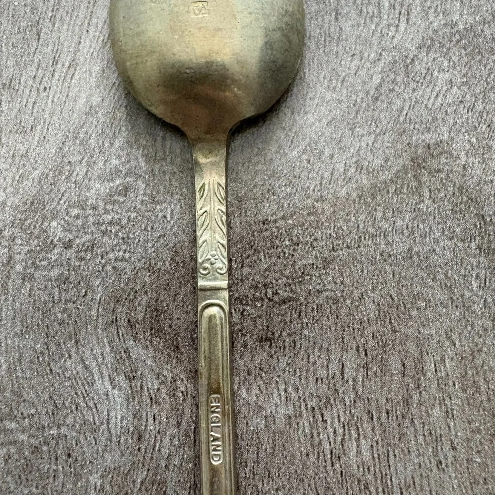 Vintage EPNS Silverplate Teaspoon England Ornate Handle Collectible Flatware